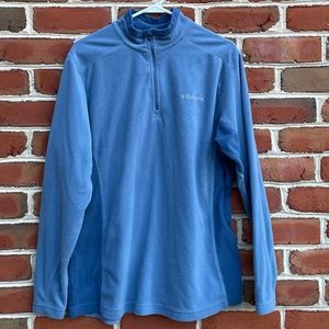 Blue Columbia Half Zip Long Sleeve Fleece